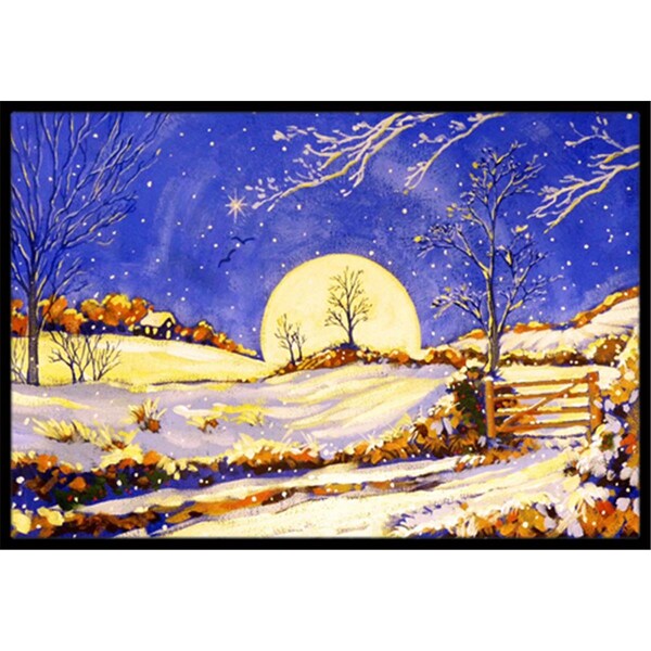 Jensendistributionservices Winter Moonrise by Roy Avis Indoor or Outdoor Mat, 24 x 36 MI2557089 - main